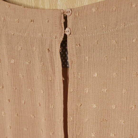 Ivy May Boho Taupe Blush Textured Oversized Top - Picture 3 of 8